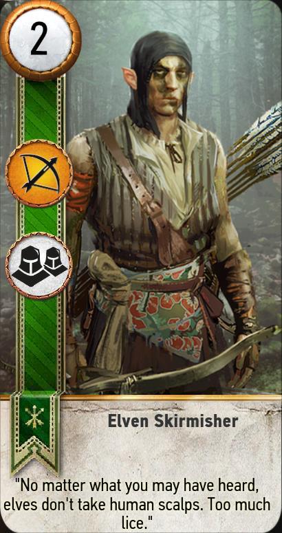 Elven Skirmisher Gwent Card The Witcher 3 Wiki