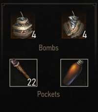 bombs quickslot sample witcher 3 wiki guide